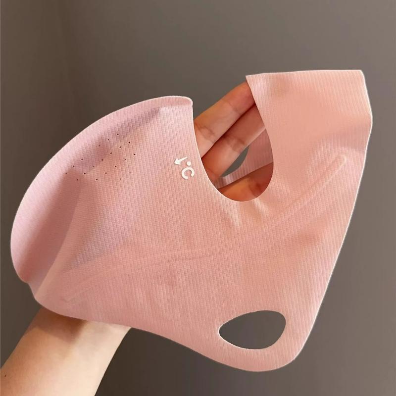 

New Full-Face Summer Sunscreen Mask Women Outdoors Face Guard Reusable Washable Soft Breathable Ice Silk Sun Protection Masks