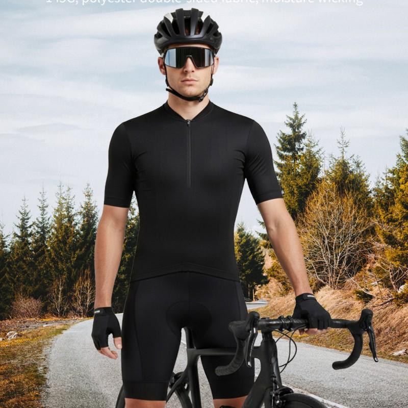 Herren Schnelltrocknendes Radtrikot Kurzarm T-Shirt Rennrad Fahren Outdoorsport Atmungsaktives Sportoberteil