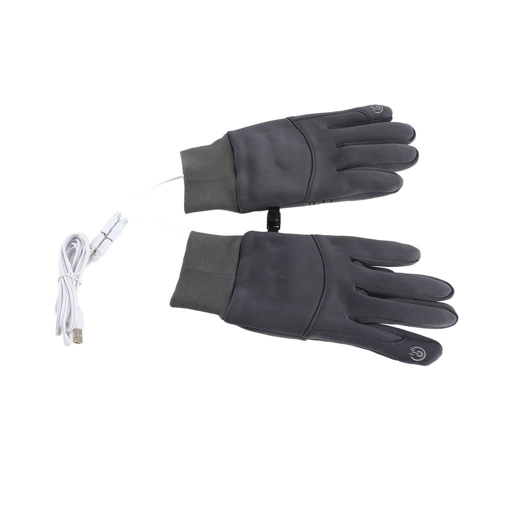 USB Heated Gloves Touchscreen Anti Slip Water Resistant Wind Proof Electric Winter Gloves for Man Woman