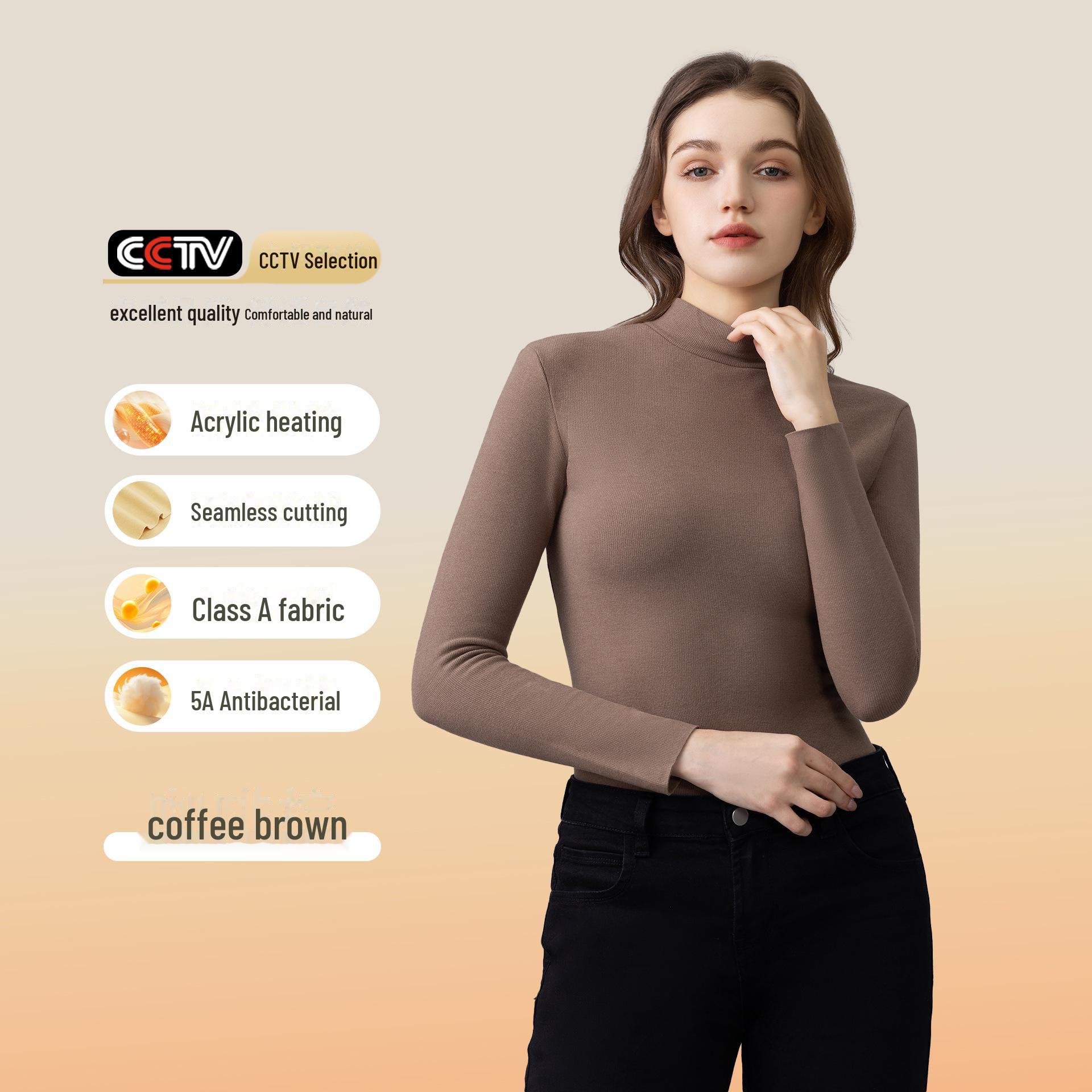 

Men s German Velvet Half Turtleneck Bottoming Shirt - Plush, Thickened, Thermal Outerwear; Unisex High-End Design Ladies, L кавовий/коричневий