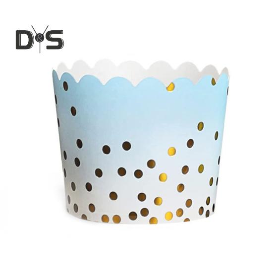 

50 шт./компл., чашка для кексов без запаха, водонепроницаемая, прочная, большого калибра, вкладыш для кексов синий
