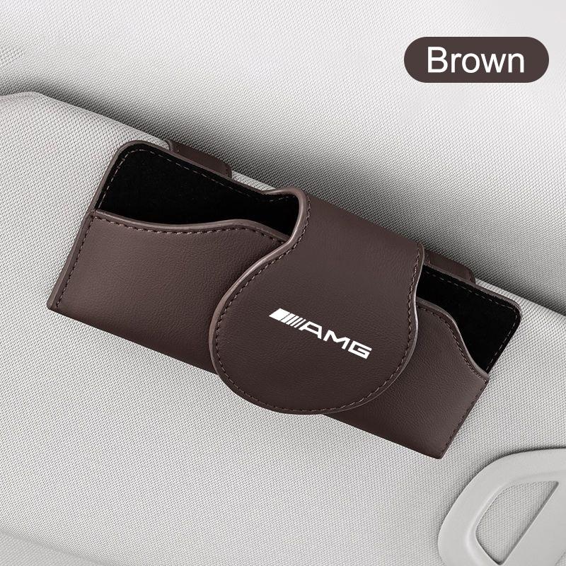 2025 New Car Eyeglass Clip Interior Decoration Sun Glasses Storage Box For Mercedes Benz AMG A C E Class W201 W210 W108 W204 W20