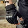 OLIKEI Half Finger Tactical Gloves for Men Hard Shell Military Gloves Anti-slip Wear-resistant Outdoor Climbing Gloves Motorcycle Cycling Gloves