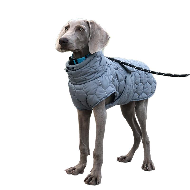 Warm Turtleneck Dog Clothes Winter Thick Reflective Snowsuit Coat Pet Jacket for Large Breed Whippet Greyhound Parka Clothing