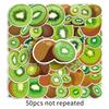 50 Kiwi Cartoon Fruit Waterproof Stickers for Phone Cases, Journals, and Luggage