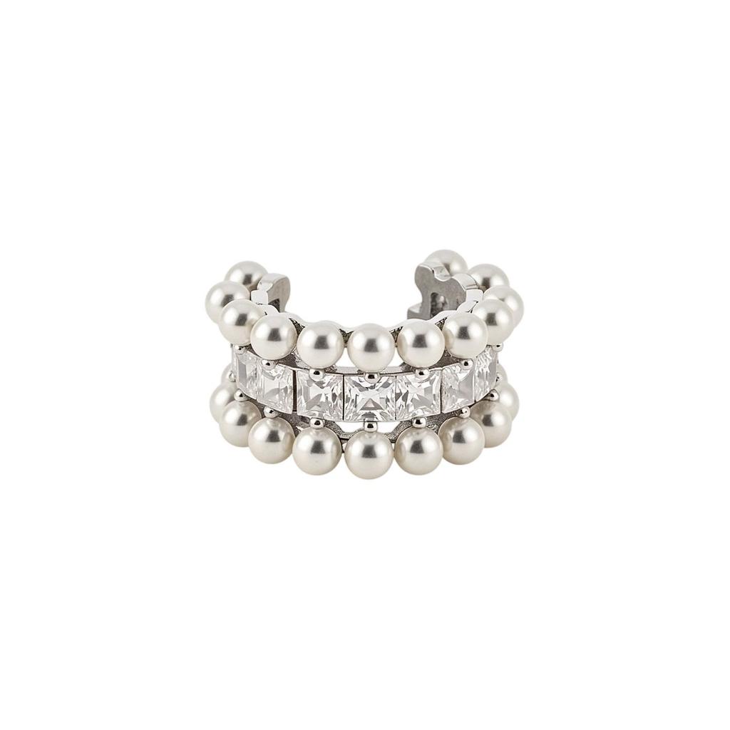 French Style Pearl & Cubic Zirconia Multi-layer Ear Cuff for Women – Piercing-Free, Versatile & Elegant Lightweight Earrings