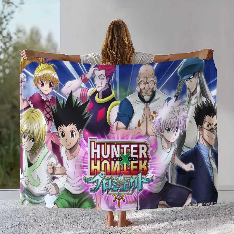 Anime HXH Hunter X Hunter Killua Zoldyck Cartoon Flannel Blanket,Ultra Soft Plush Throw for Home Bedroom Bed Sofa Cover Office