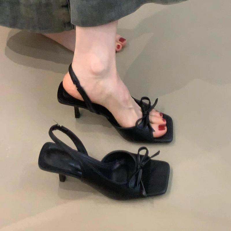 Fashion Summer Butterfly-knot Women Sandals Fashion Slip on Shoes Ladies Outdoor Party Dress High Heel Gladiator Sandalias