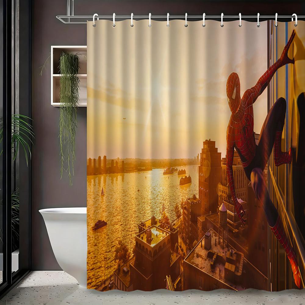 X-Men Team Black Suits Waterproof Shower Curtain For Superhero Bathroom Decor