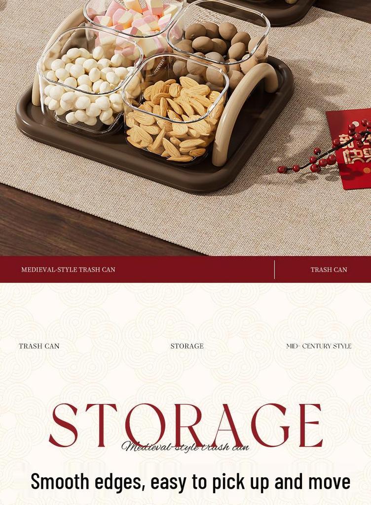 Transparent Snack & Nut Storage Box for Living Room