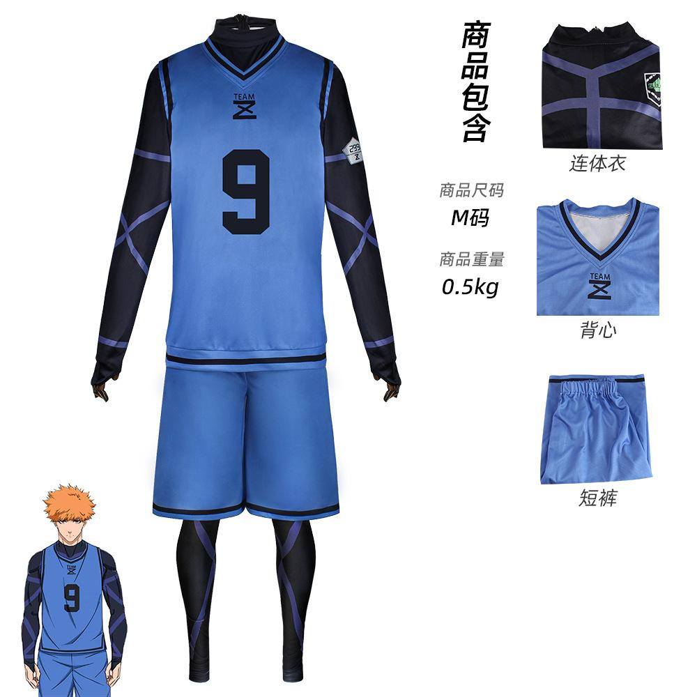 Anime Blue Lock Jersey Football Club Sportswear T-skjorte Herre Isagi Yoichi Cosplay Costume Chigiri Rensuke Kunigami Bachira Meguru