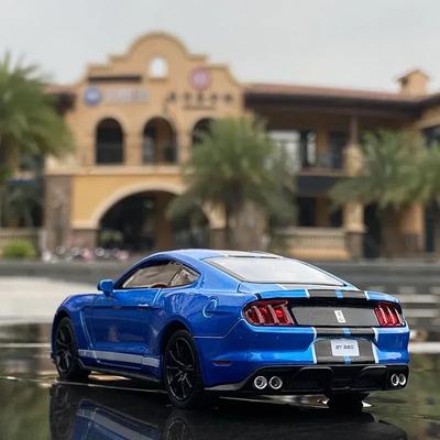 1:32 Hochsimulierter Supersportwagen Ford Mustang Shelby GT350 GT500 Modische Ornamente, Legierungsauto-Modelle, Spielzeug, Sammlerstücke