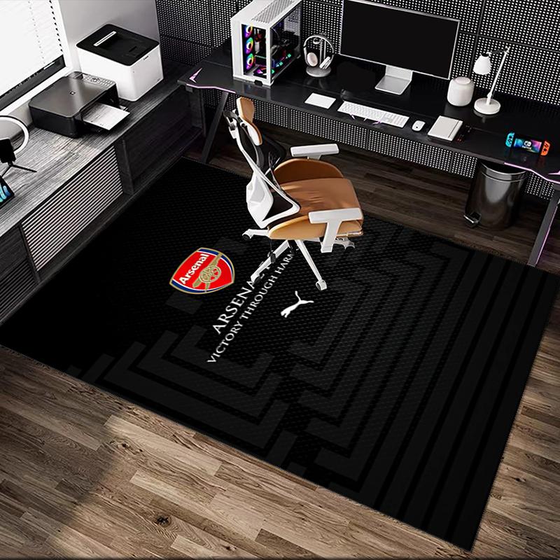 1pc Football Club Carpet for Room Floor Mat, Comfortable Office Chair Printed Area Rug, Beautiful Hotel Rug