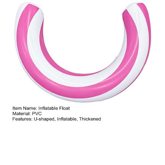 U-shaped Inflatable Pool Float Thickened PVC Semicircle Float Tube Foldable Floating