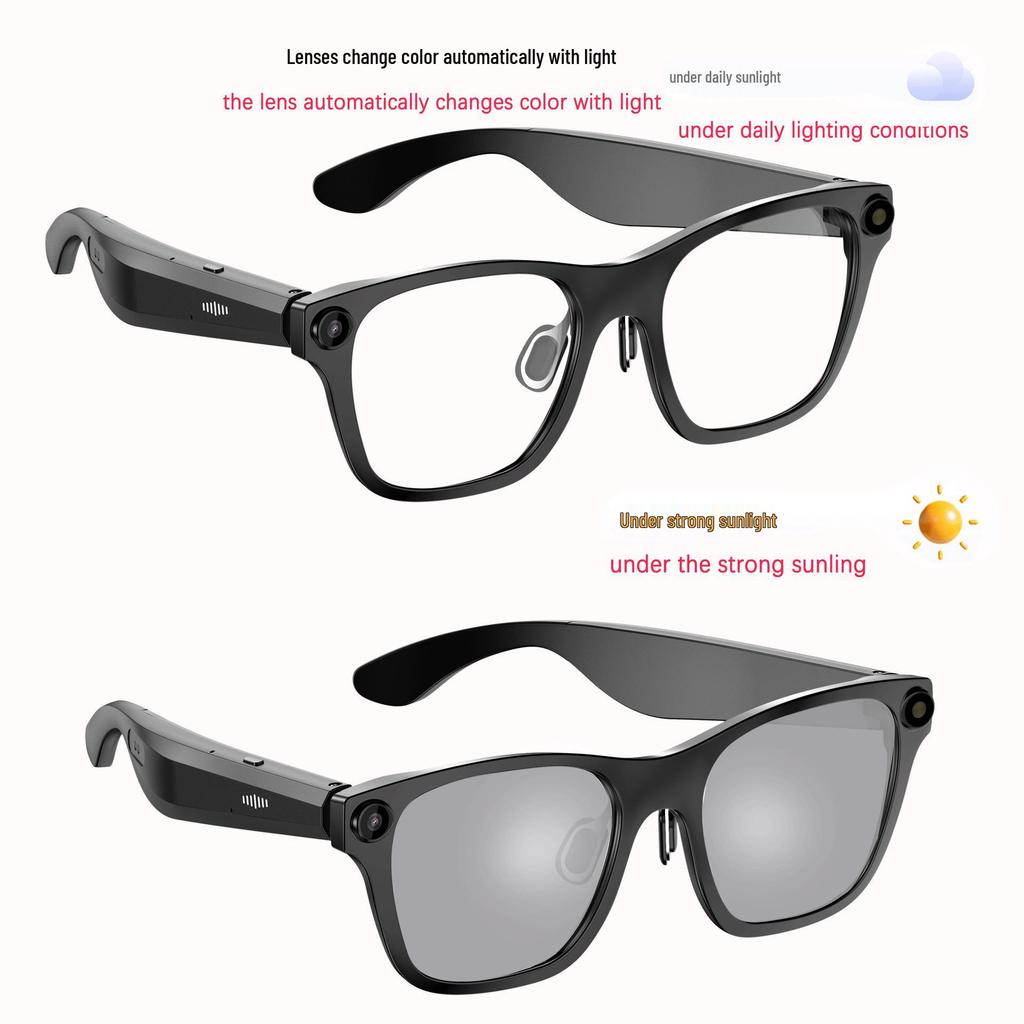 Smart Glasses: 800W Pixel Camera, AI, Bluetooth Audio, Call Translation, Photography & HD Video Recording