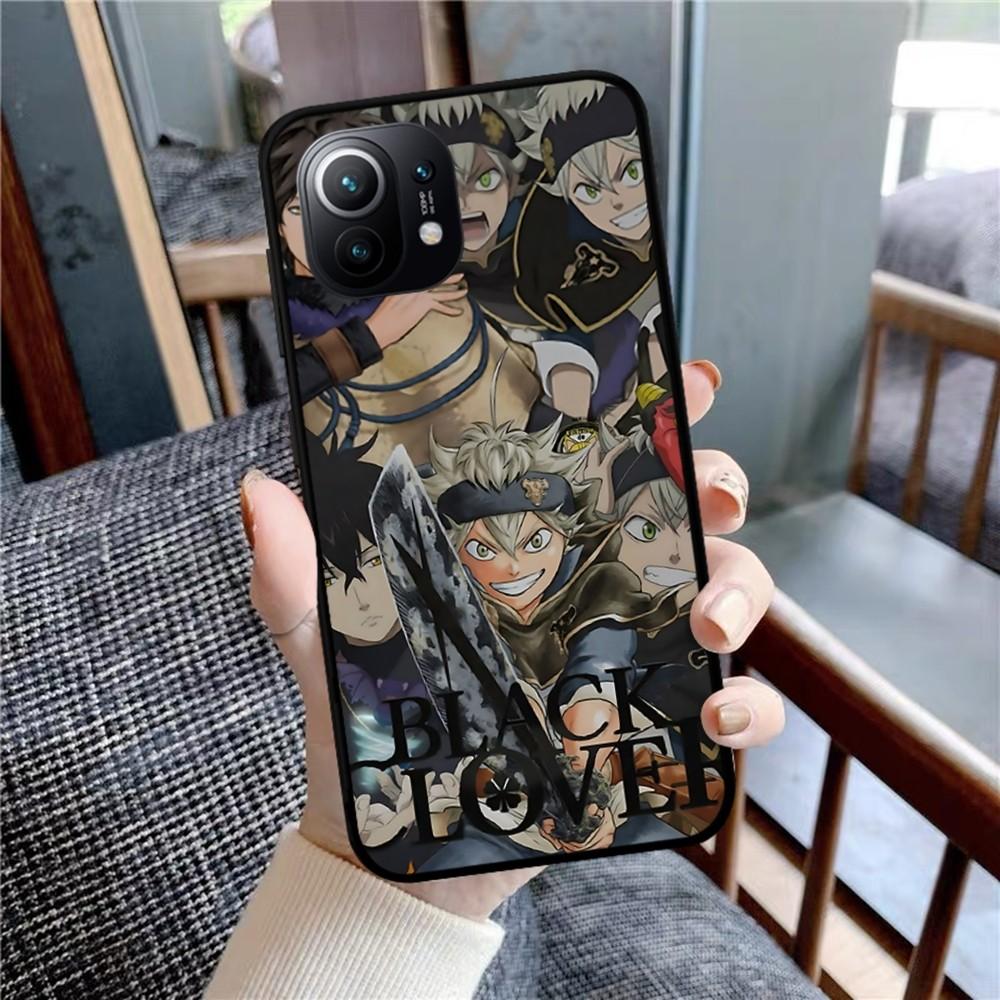 Black Clover Phone Case For Xiaomi Mi 5X 8 9 10 11 12 Lite Pro 10T PocoX3pro PocoM3 Note 10 Pro Lite