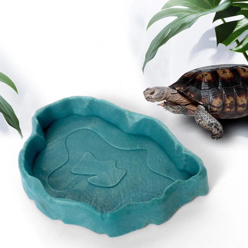 Reptile Bowls Terrarium Feeding Worm Dish Reptile Mealworm Feeder Dish Plastic Bowl For Frog Gecko Snake Spiders Turtles Pet