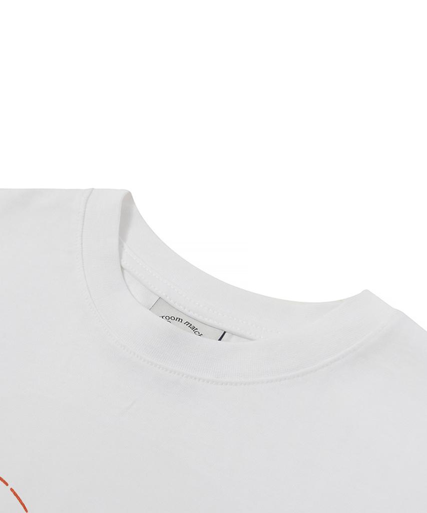 MATCHGLOBE Heart Cherry Crop Top (White)