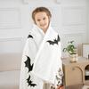 GUOYU Decke Happy Halloween Fleece-Decke Baby Kürbis Geist Feiertags Sherpa-Decke Gotische Fledermäuse Florale Pflanzen Flauschige Plüschdecke für Kinder