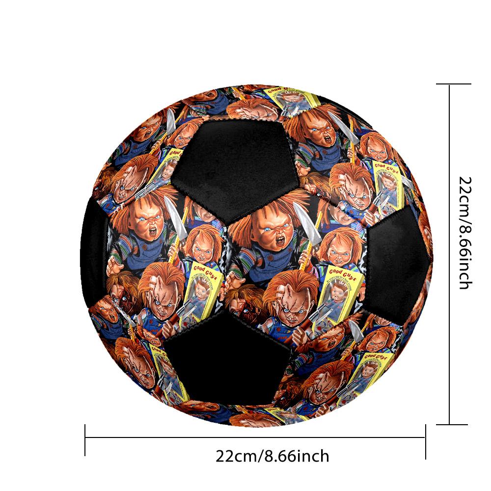 Chucky Indoor Soccer Ball Colorful All Ages Size 5 Machine Stitched PVC Competition Ready Durable High-Bounce