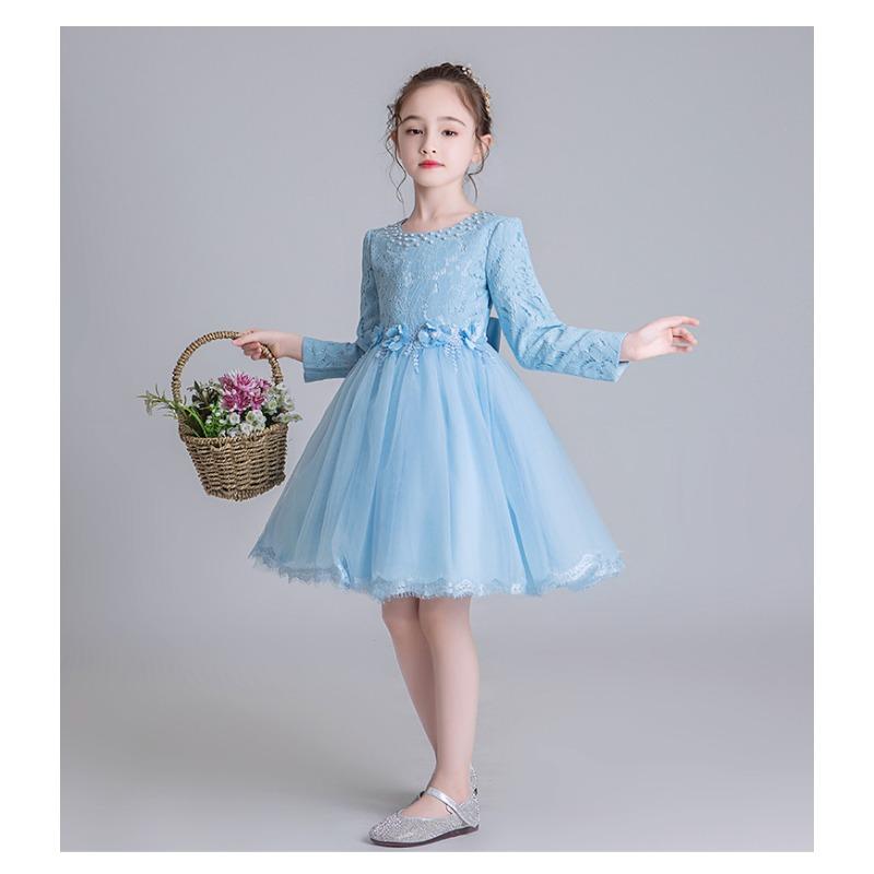 Girls Princess Tulle Formal Party Dress For Big And Little Kids Children