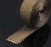ZSDTRP 25mm*5/10/15M Titanium Exhaust Heat Wrap Roll for Motorcycle Fiberglass Heat Shield Tape with Stainless Ties