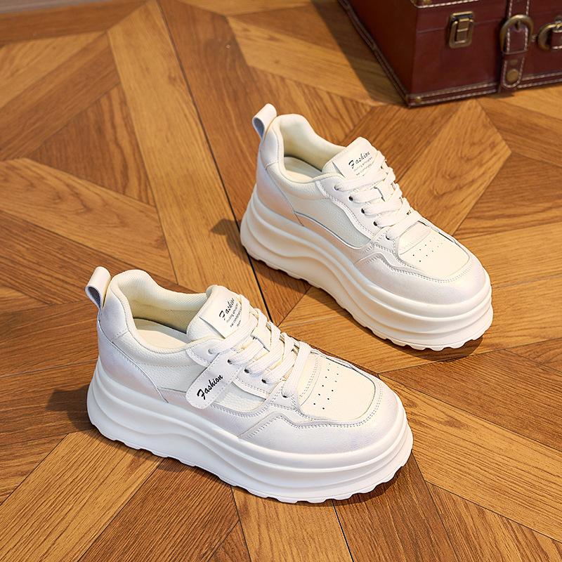 

Кожаные маленькие белые туфли женские 2025 весна новые на плоской подошве корейская версия универсальная повседневная обувь популярные удобные студенческие женские туфли 40 белый