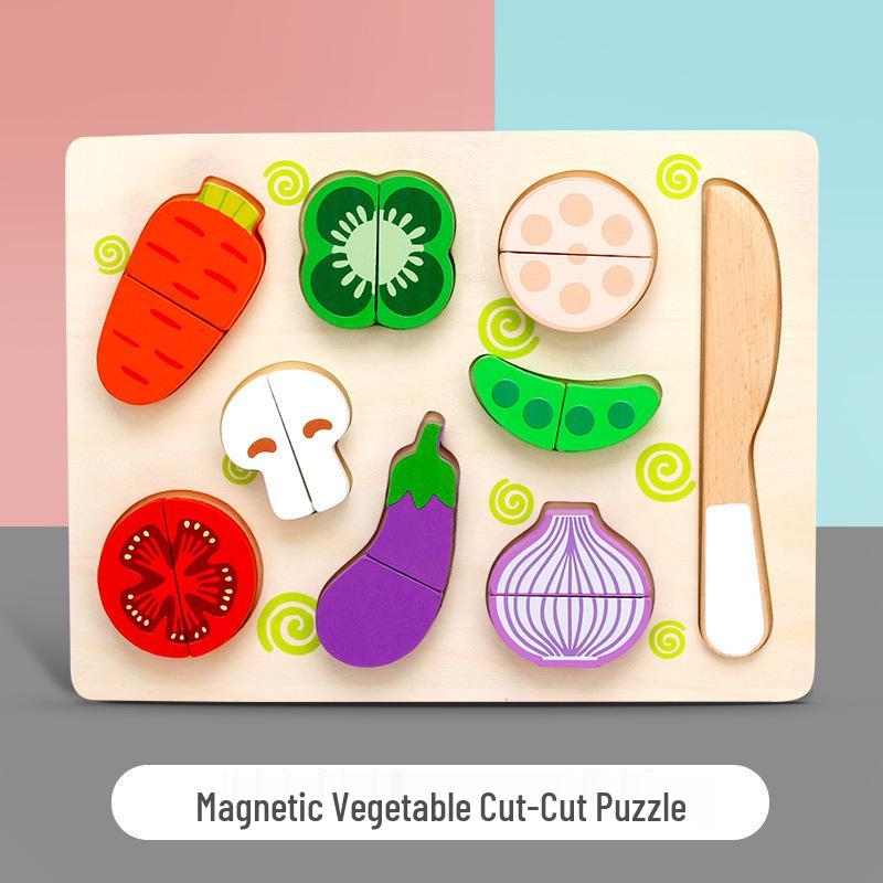 

Children s Magnetic Fruit & Veggie Cut Playset