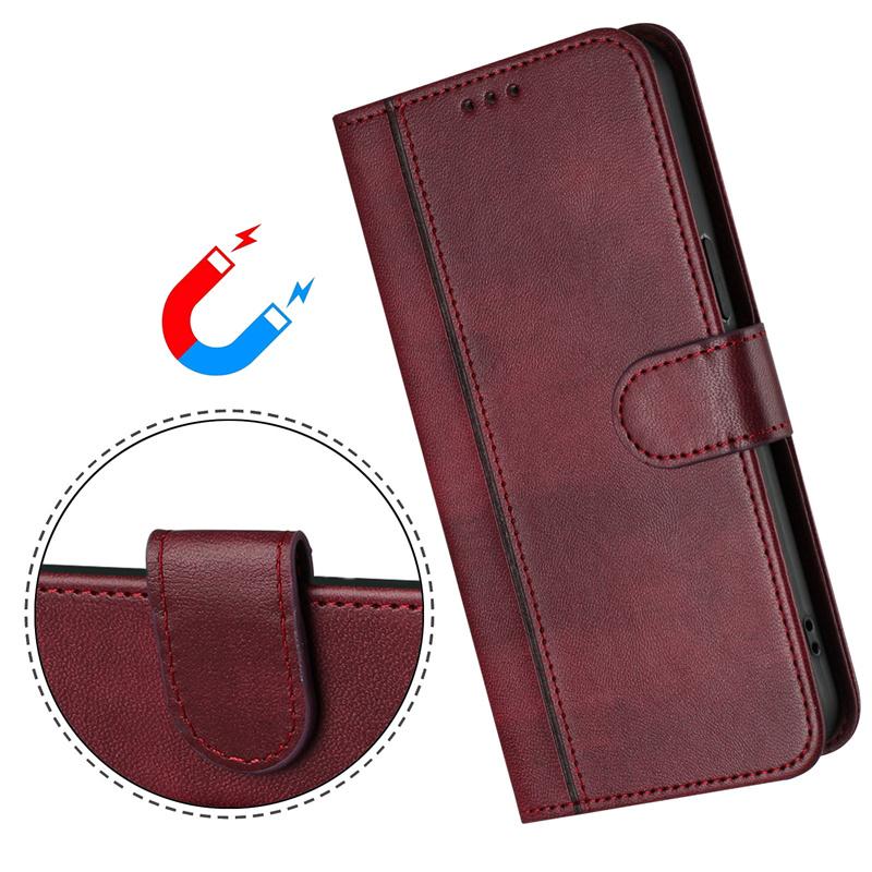 Casing For Realme C11 2021 C12 C15 C17 C20 C21 C21Y C25 C25S C30 C30S C55 4G Leather Wallet Pocket Card Slots Flip Case Cover