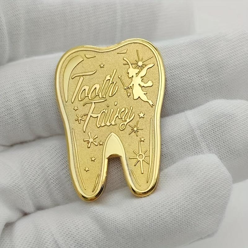 Fatina dei Denti Cambiare i Denti Monete d'Oro Regalo per Bambini Bambini Che Cambiano i Denti Monete da Collezione Monete Placcate Oro