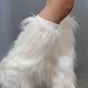 1 Pair Faux Fur Leg Warmers Light Women with Stage Performance High Tube