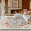 Bohemian Living Room Carpet Large Area Machine Washable Foldable Bedroom Rug Fashionable High-end Light Luxury Coffee Table Mats