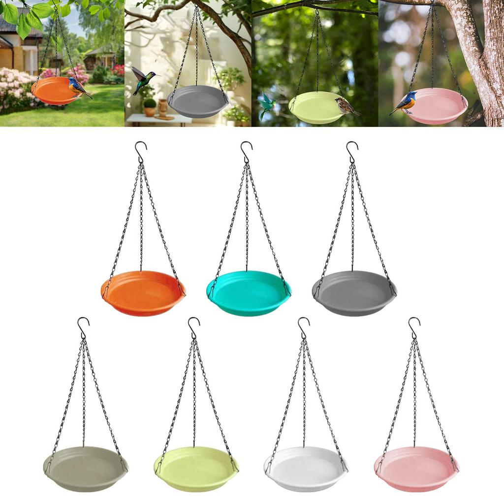 Hanging Bird Feeder and Waterer Tray Birds Water Station for Backyard Garden