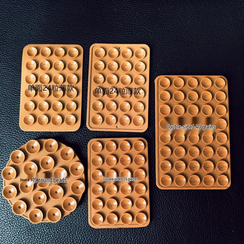 24 Strong Double-Sided Silicone Suction Cup Fixers - Multifunctional Small Adhesive Stickers