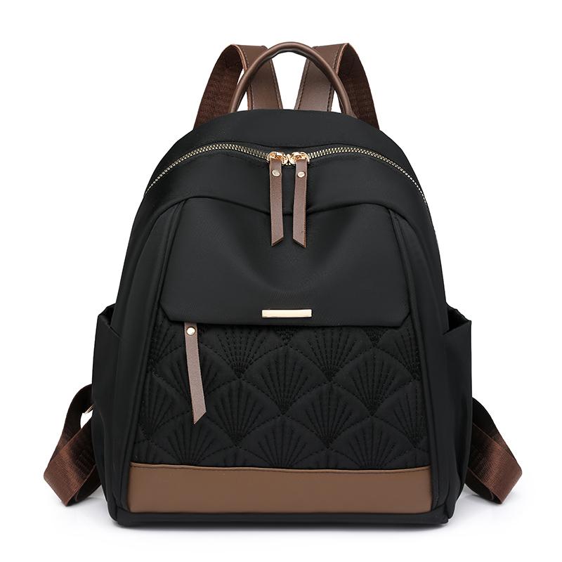 Women's Large Capacity Backpack Outdoor Travel Bag Color Block Lightweight Backpack