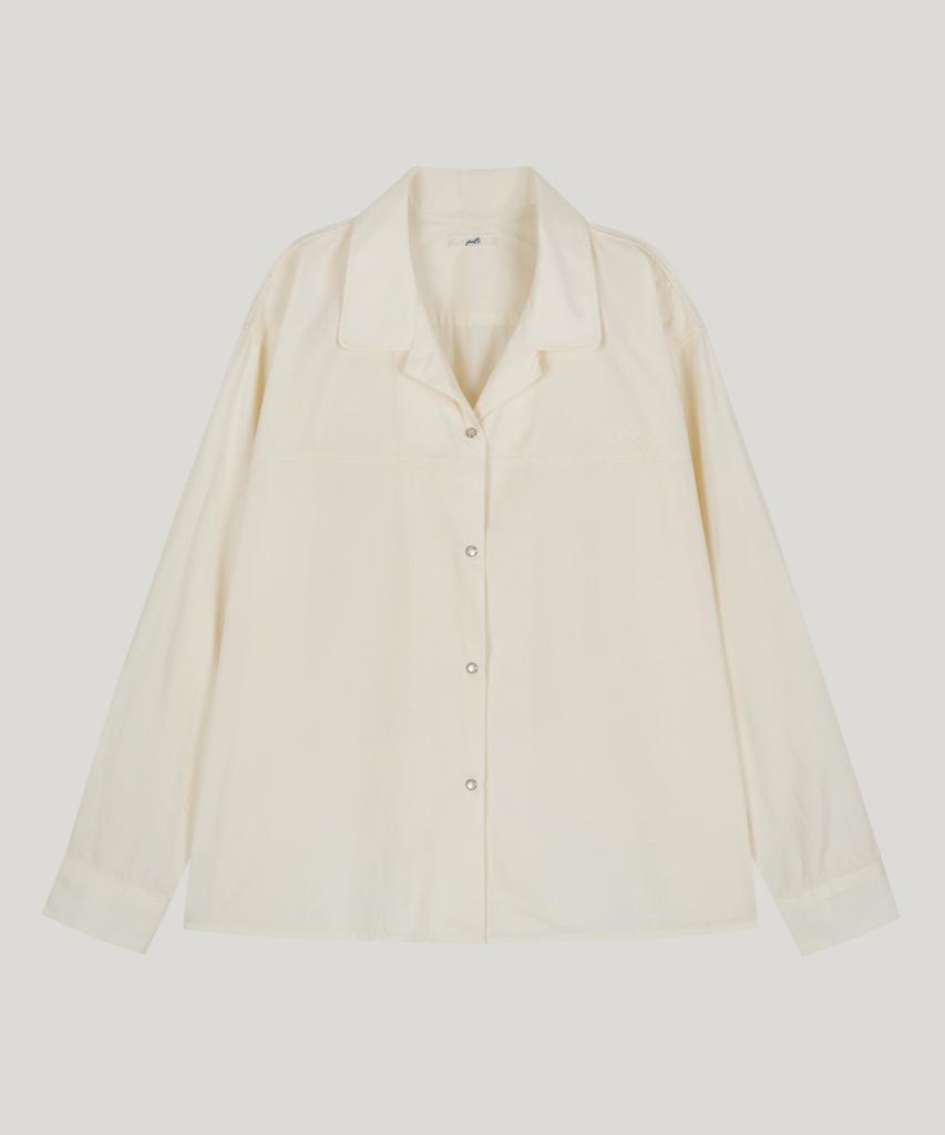 Poeteuseoul Double Collar Shirt_Cream