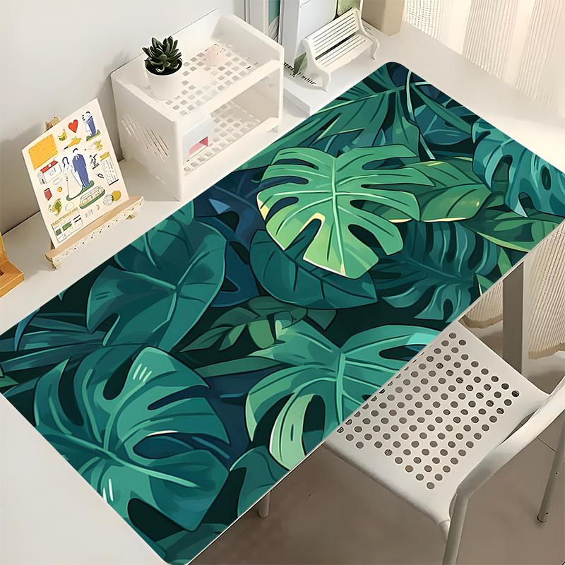 Size Mouse Pad Gaming Mousepad Green Tropical Plants Rubber Mouse Mat Gamer Extended Desk Mat Mechanical Keyboard Pads Mousepads