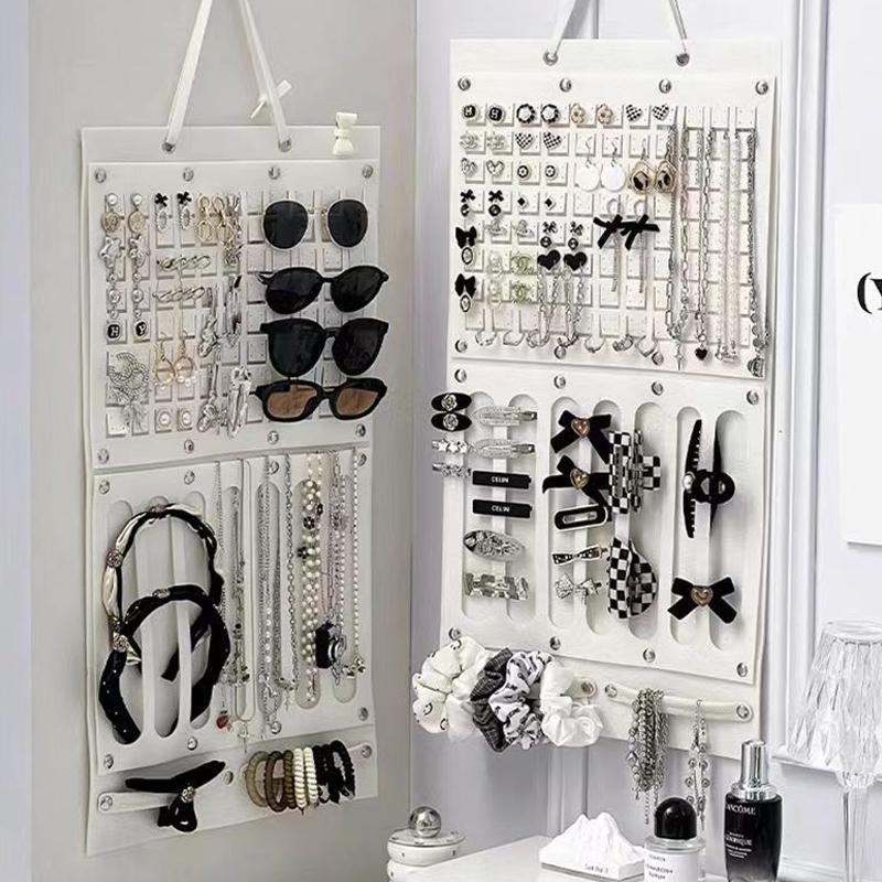 Large Capacity Hair Clip Hairband Holder Wall Hanging Earrings Necklace Storage Hanger Space Saving Organizer Wall Decor