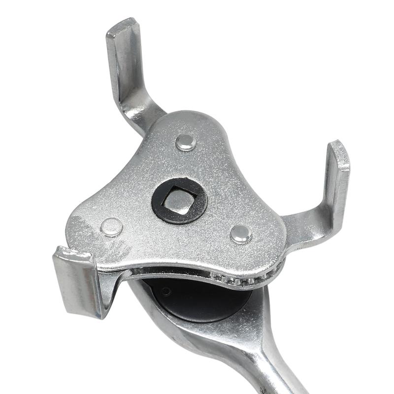 Universal Adjustable Oil Filter Wrench From 2-1/2 Inch to 4.5 Inch Oil Filter Wrench Tool Set With 3 Jaw Uninstall Removal Key