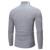 Langermet t-skjorte for menn med høy hals T-skjorter Pullover