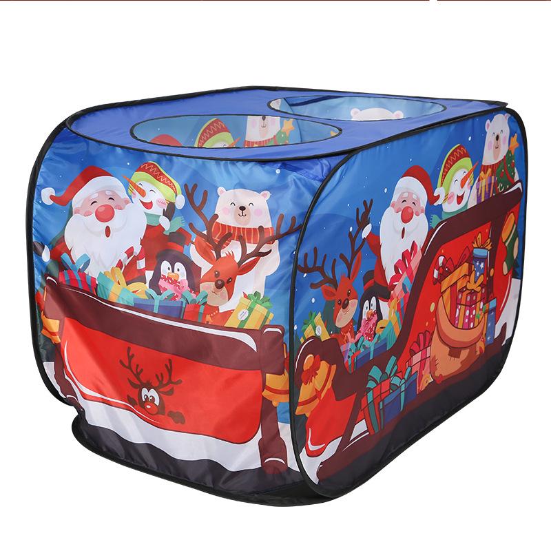 

Бесплатная доставка: Складная детская рождественская палатка-сани и манеж с шариками для игр в помещении