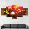 Living Room Flower Vase Painting 5 Piece Five Panel Wall Canvas Print Modern Art Poster Picture Home Decor Gift For Him For Her