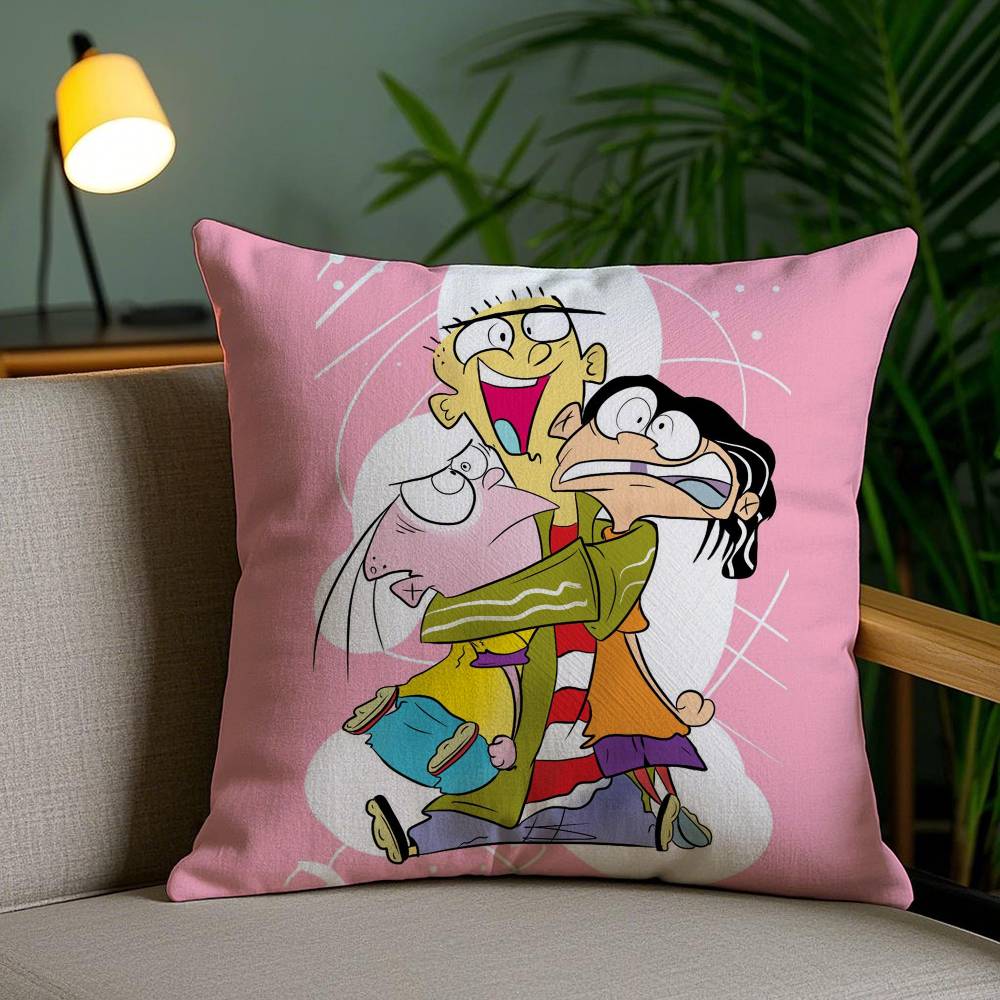 E-Ed Edd N Eddy Pillow Case Home Dorm Chair Back Short Plush Double-sided Printing Office Nap Time Cushion Cover