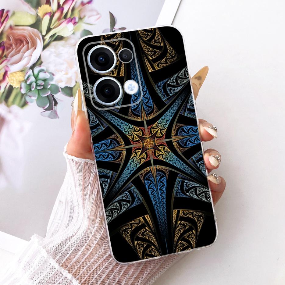 For Oppo Reno13 Pro Case CPH2697 Luxury Flowers Butterfly Painted Cover Soft Slim Phone Case For Oppo Reno 13 Pro Reno13 5G Bags