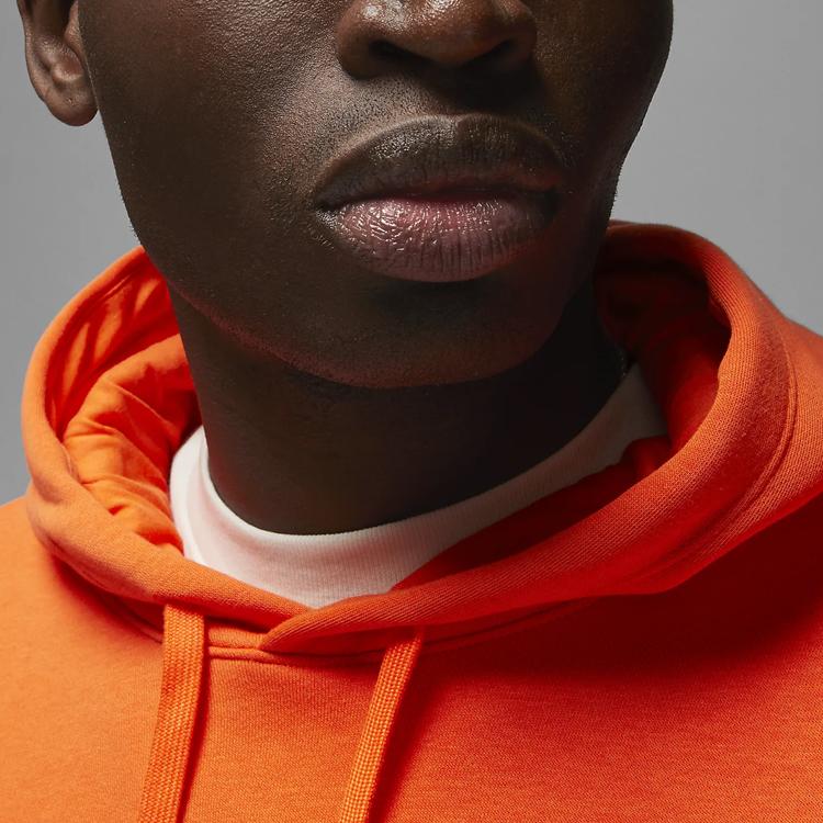 Jordan Flight MVP Logo Print Pocket Loose Hoodie Men hoodies Orange FB7050-817