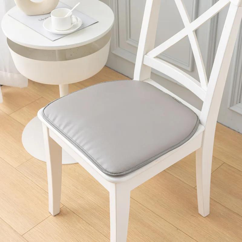 Thickened Waterproof Dirt Resistant Leather Seat Cushion Anti Slip Dining Chair & Stool Cushion for Home And Office Use