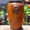 Large Retro Handmade Ceramic Flower Vase - Tall Cylinder Indoor Pottery for Hydroponic Flowers