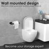 Toilet Paper Holder Stainless Steel Tissue Roll Holder No Drilling Wall Mounted Paper Dispenser Tissue Rack Bathroom Accessories