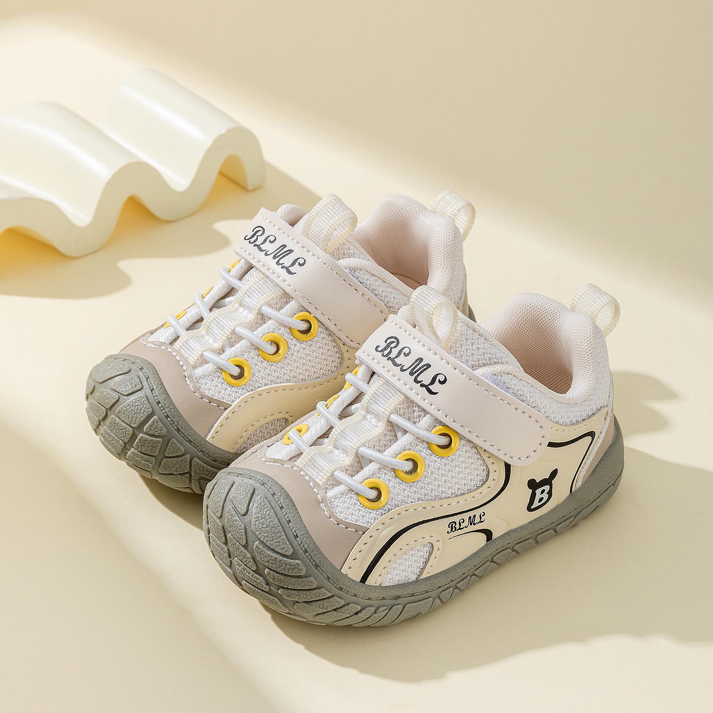 

2026 Spring Casual Soft Sole Non-Slip Shoes for Kids - Boys & Girls Size 18: Insole 13.3cm, Fits 12.8cm Foot брудно-білий