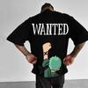 2026 Unisexs Trendy Oversized Heavyweight Pure Cotton ShortSleeve TShirt with Digital Direct Printing of Anime One Piece Luffy